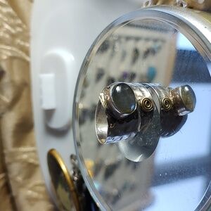 LABORDITE STERLING SILVER bypass ring